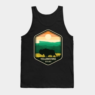 Bison on Yellowstone National Park Graphic Design T-shirt Tank Top